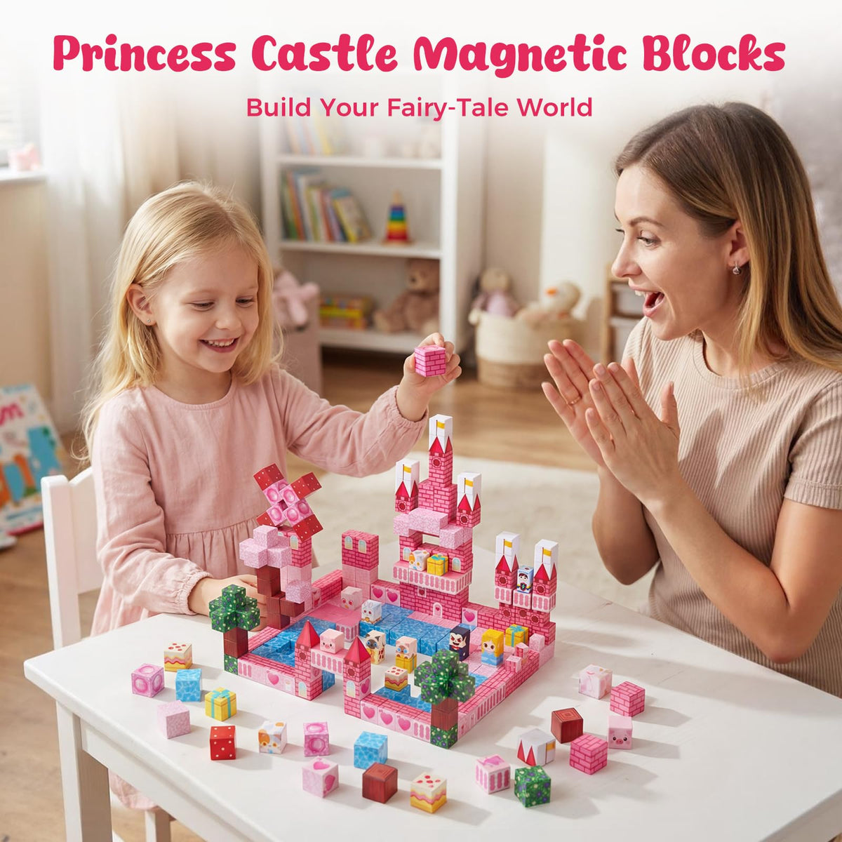 3 Otters Magnetic Blocks castle gateway enhances structural stability during builds