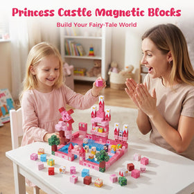3 Otters Magnetic Blocks castle gateway enhances structural stability during builds