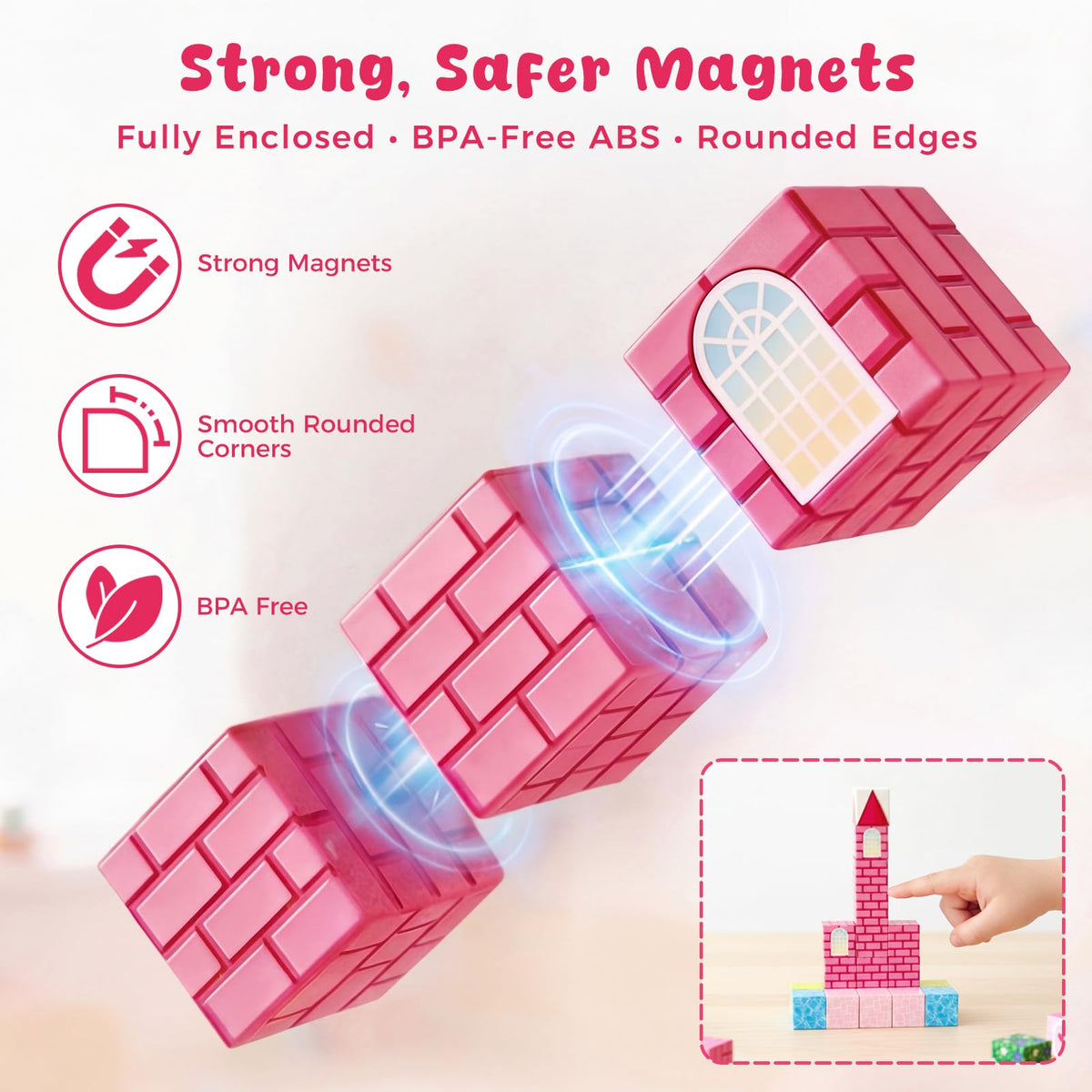 3 Otters Magnetic Blocks garden and street scene sparks storytelling and thinking