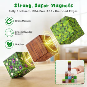 3 Otters strong magnetic cubes securely stackable
