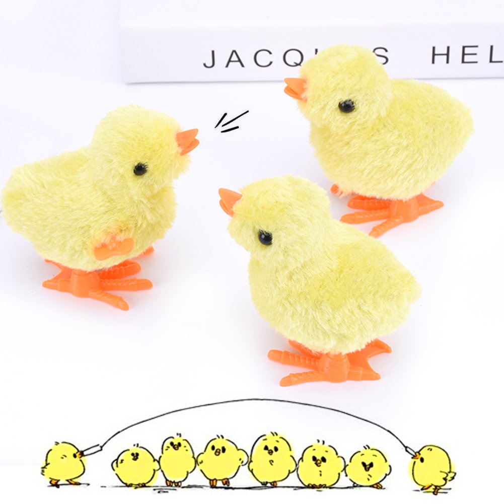3 Otters wind-up chick yellow Easter decor accent for home