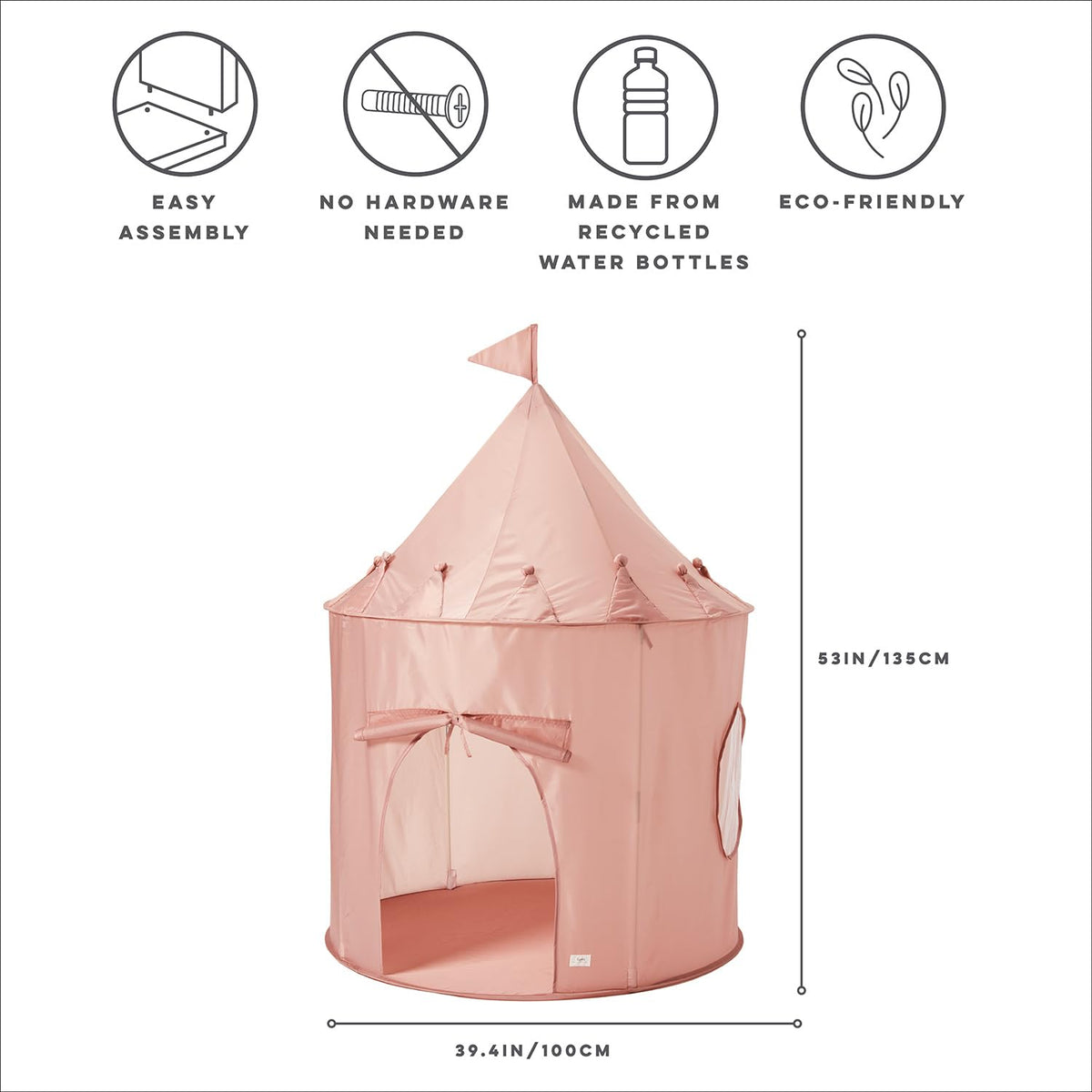 3 Sprouts play tent with side windows for natural light and visibility
