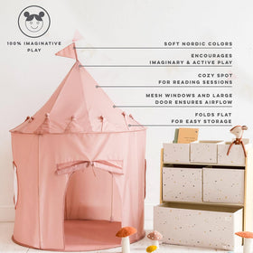 3 Sprouts play tent featuring a tie-back door flap for easy access