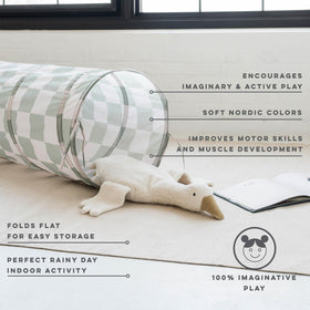 3 Sprouts tunnel shows recycled fabric construction for eco friendly play