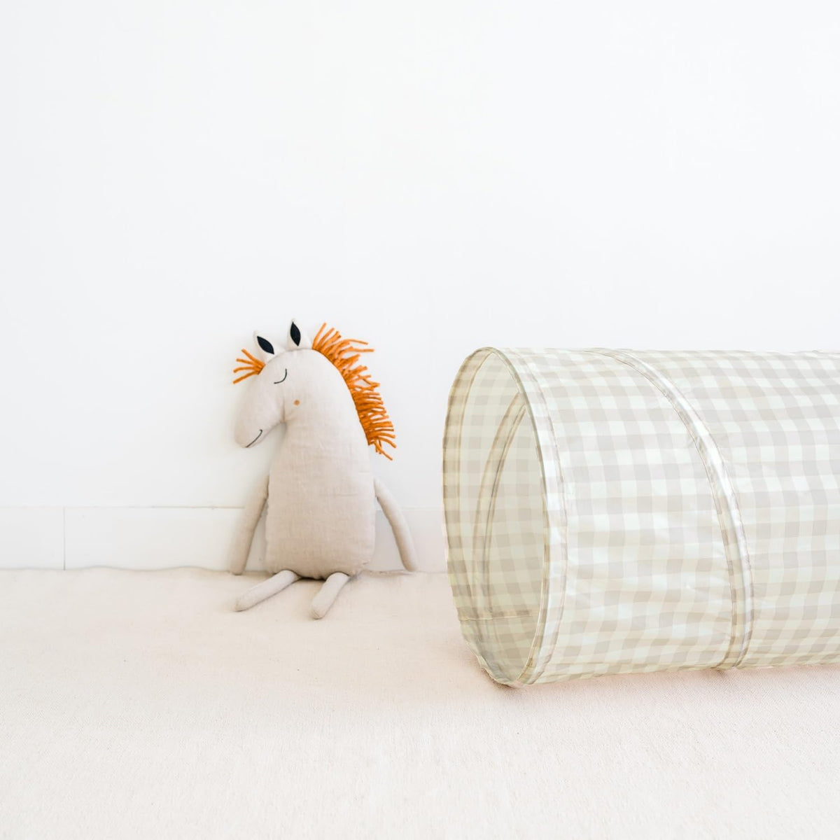 3 Sprouts play tunnel modern nordic colors; blends with home decor.