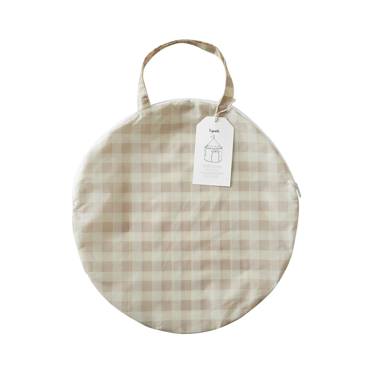 3 Sprouts foldable play tent folds flat for simple storage and portability