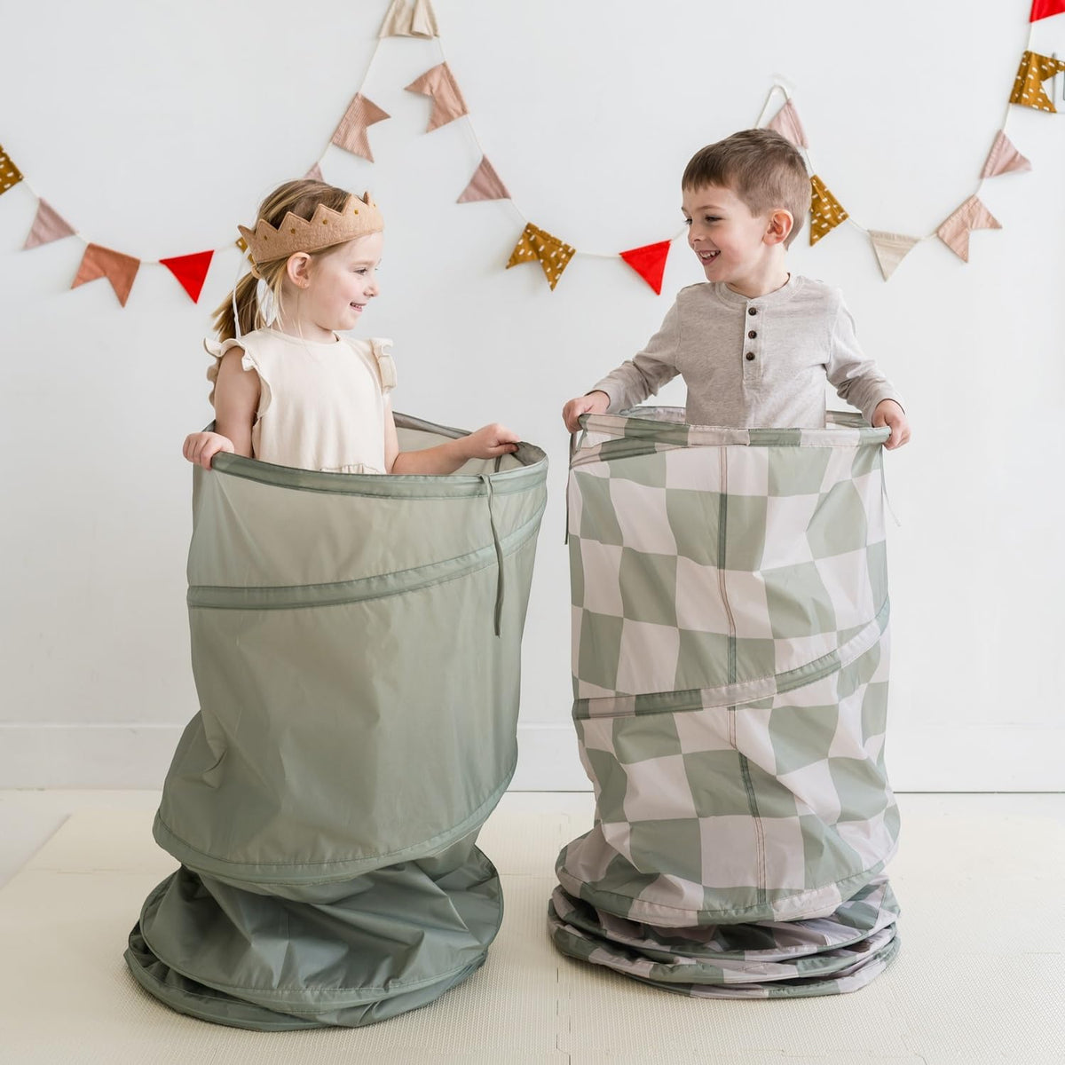 Tunnel packed for easy storage after play sessions with 3 Sprouts