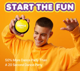 30 Second Dance Party glow-beat lighting emphasizes beat-responsive glow for any setting.