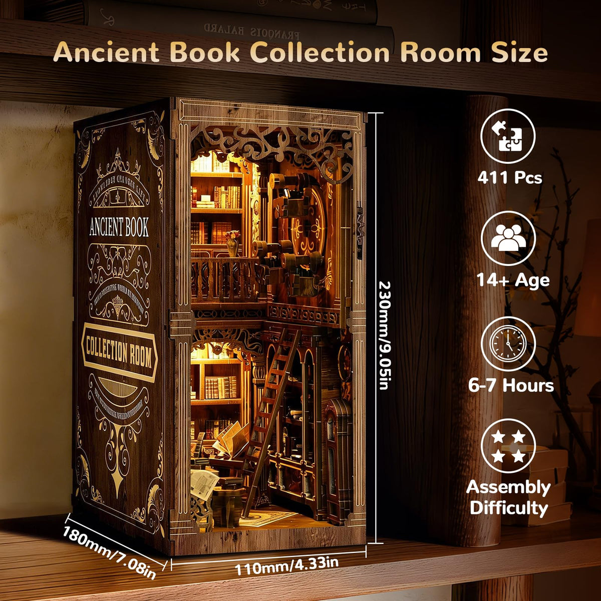 3DVASE miniature dollhouse kit for creative display and shelf decor