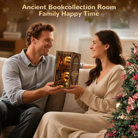 3DVASE warm LED glow through book nook windows enhances cozy reading space