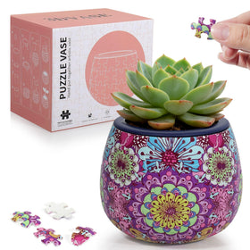 3DVASE 3D puzzle planter—eye-catching indoor plant decor.