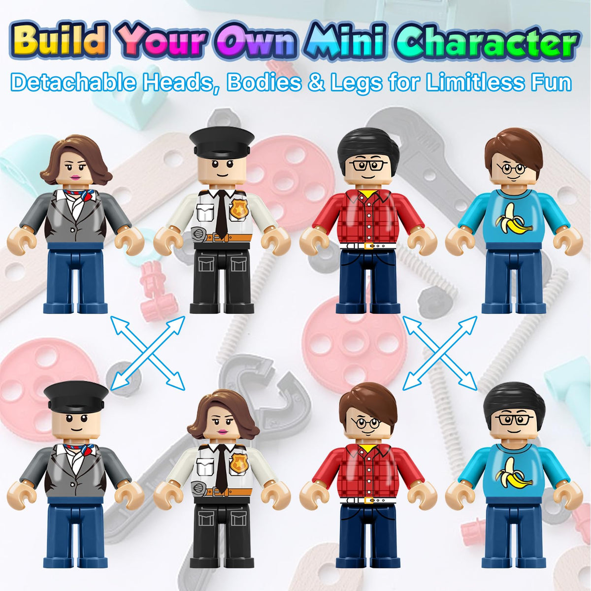 4BEE mini figures Easter egg fillers perfect for colorful surprises.