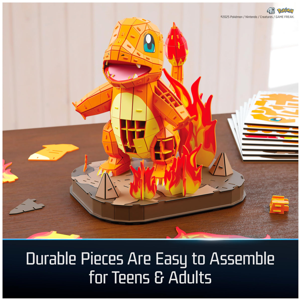 Compact display size fits shelves on desks or bookcases