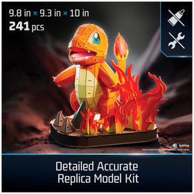 Charmander flame-tail detail highlights authentic display appeal