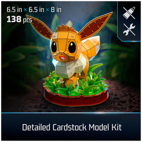 Close-up of Eevee's smiling face on the 3D puzzle