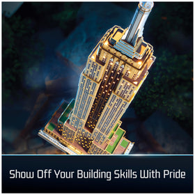4D Build Empire State Building model on a shelf collection