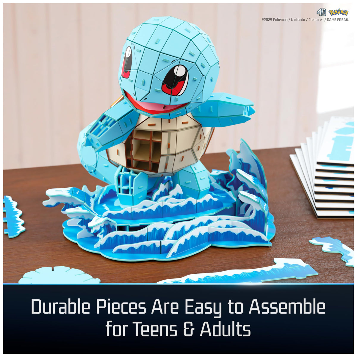 First Partner Squirtle pose on display for fans of the original lineup.