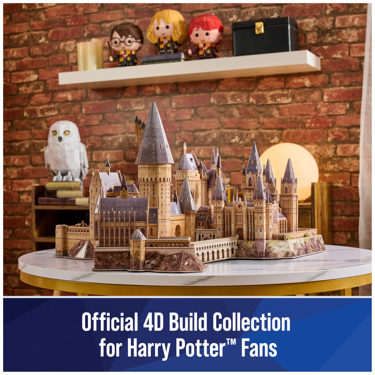 Hedwig displayed in a game room for themed ambiance