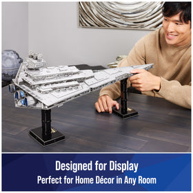 4D Build Imperial Star Destroyer ready to decorate a shelf.