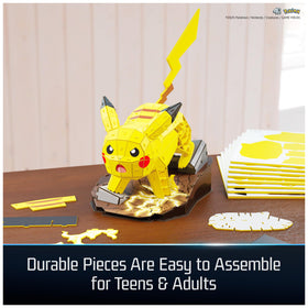 4D Build Pikachu 201-piece puzzle pieces spread for an engaging build.