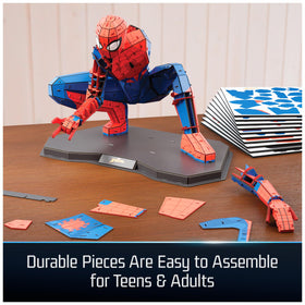 4D Build Spider-Man 3D puzzle detail captures the dynamic pose