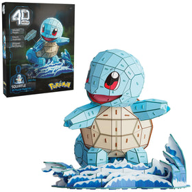 4D Build Squirtle 3D puzzle assembly ready for shelf display and fan delight.
