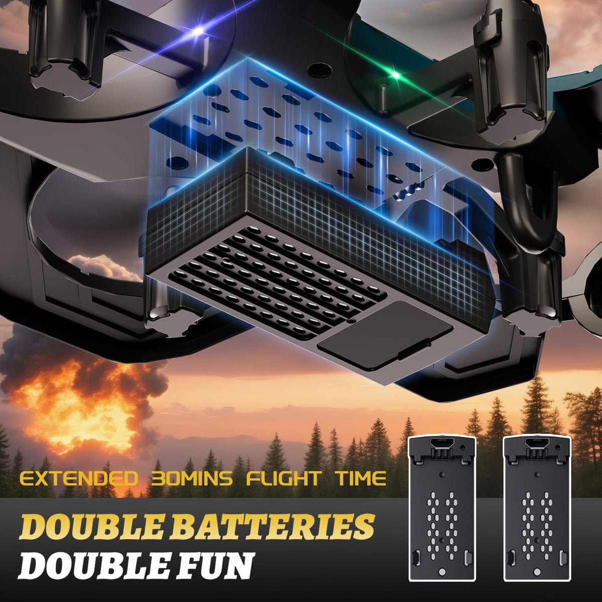 4DRC foam RC plane durable EPP foam, lightweight yet sturdy against drops.