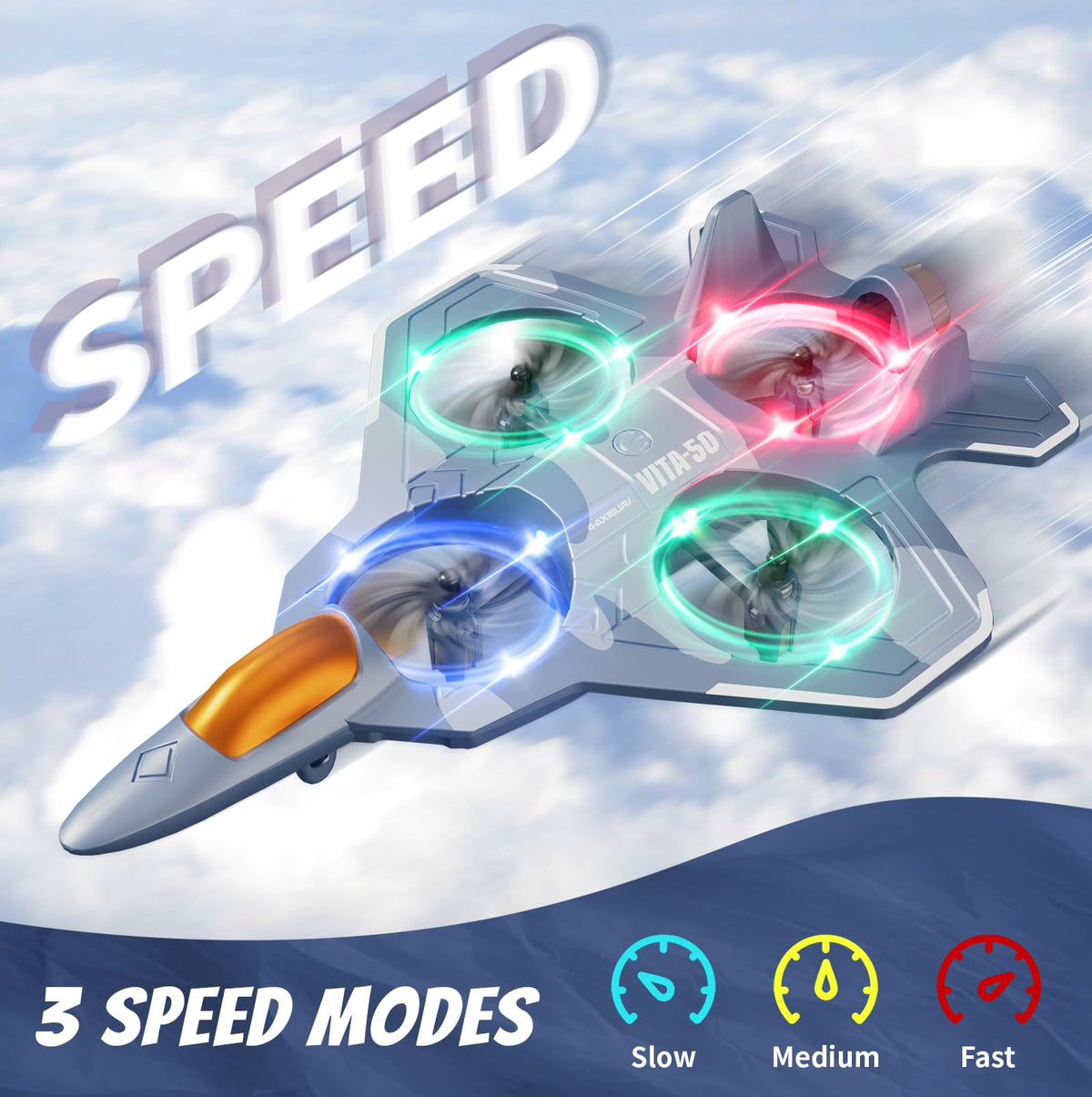 4DRC foam RC airplane performing a 360° flip for dynamic stunts