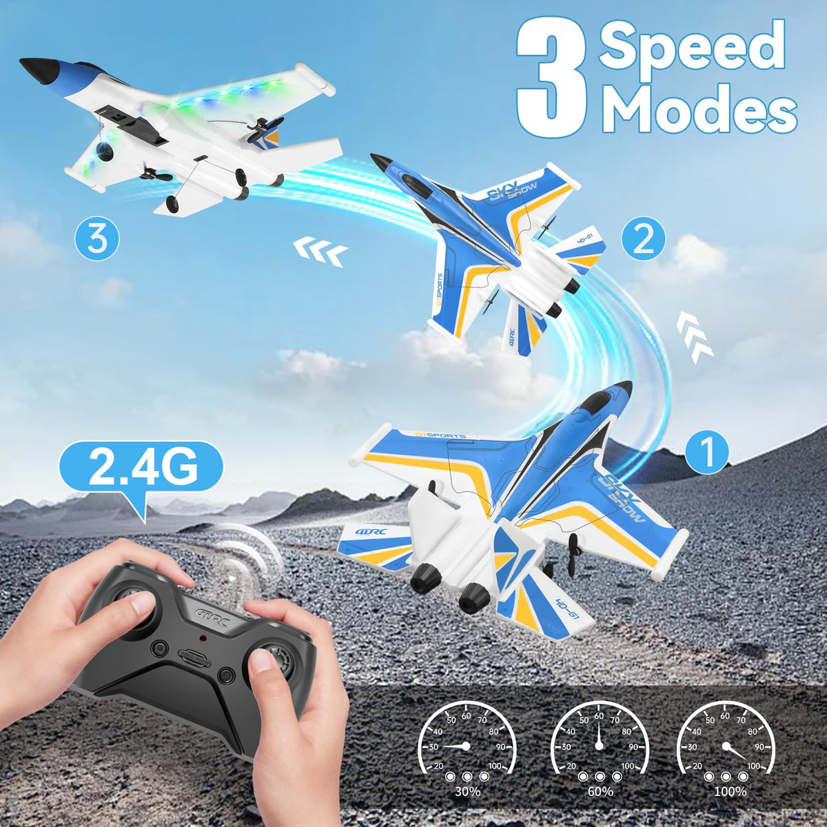 4DRC G1 plane hand-drop takeoff showcases easy start for learners