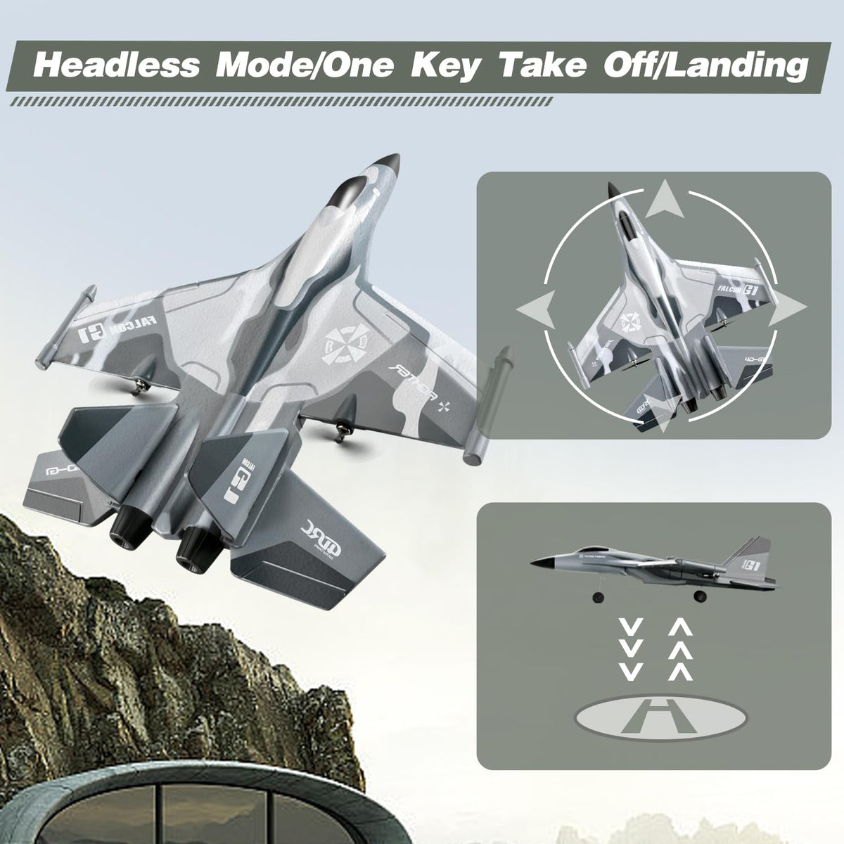 4DRC G1 plane rear view underlining dual battery access
