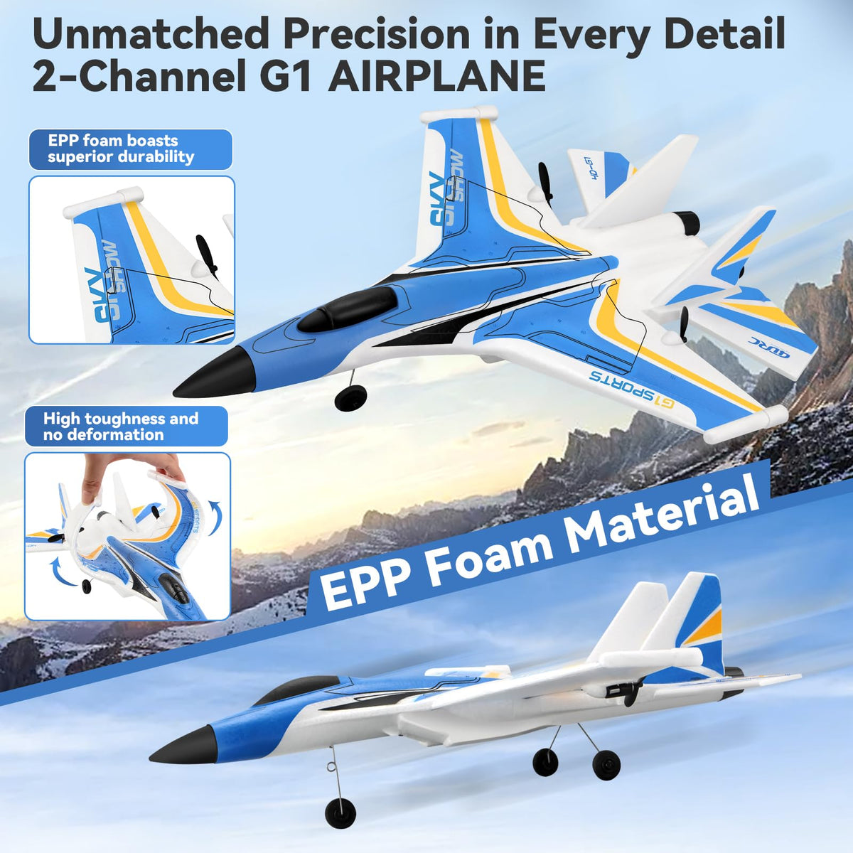 4DRC G1 plane side view highlights compact, beginner-friendly size