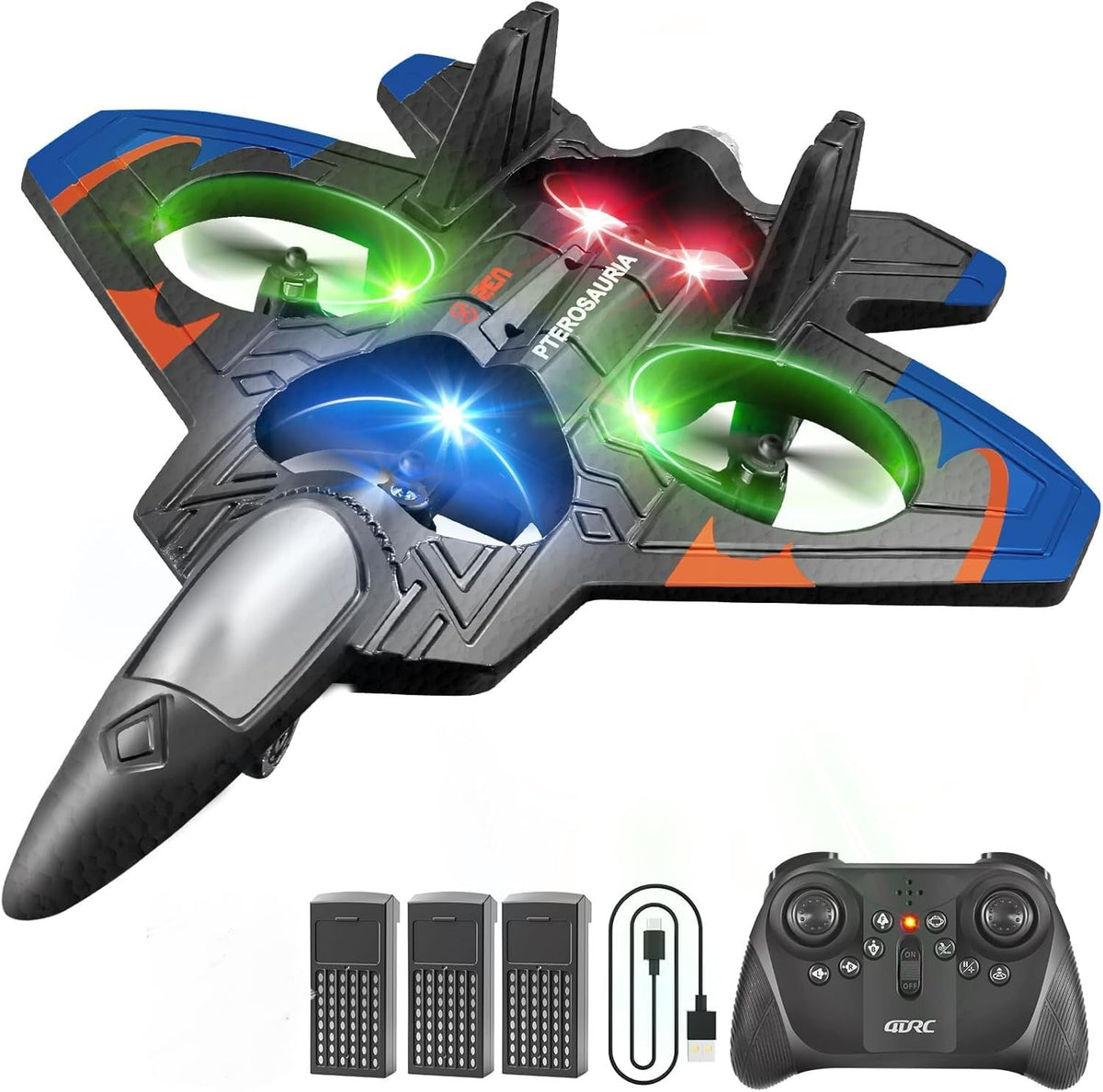 4DRC V32 foam RC plane with three batteries for extended flights