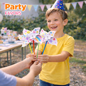 4E's Novelty white Easter luau pinwheels for celebrations.