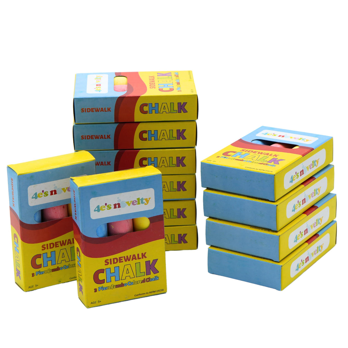 4E's Novelty chalk for toddler drawing and color exploration.