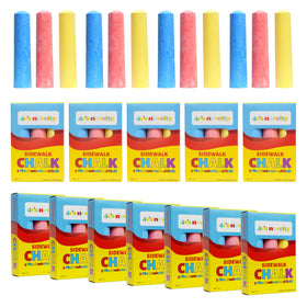 4E's Novelty 12-box chalk pack front view for colorful party favors.