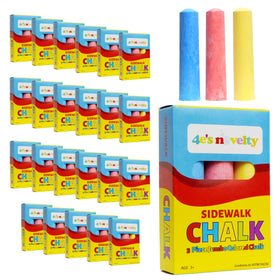 4E's Novelty chalk boxes, 24-pack, individually wrapped for neat party favors.
