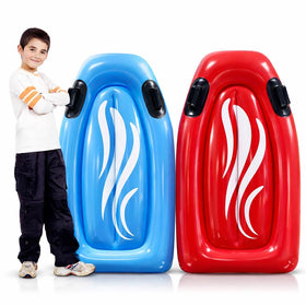 4E's Novelty 2-pack inflatable boogie boards for beach, ideal for family fun on waves.