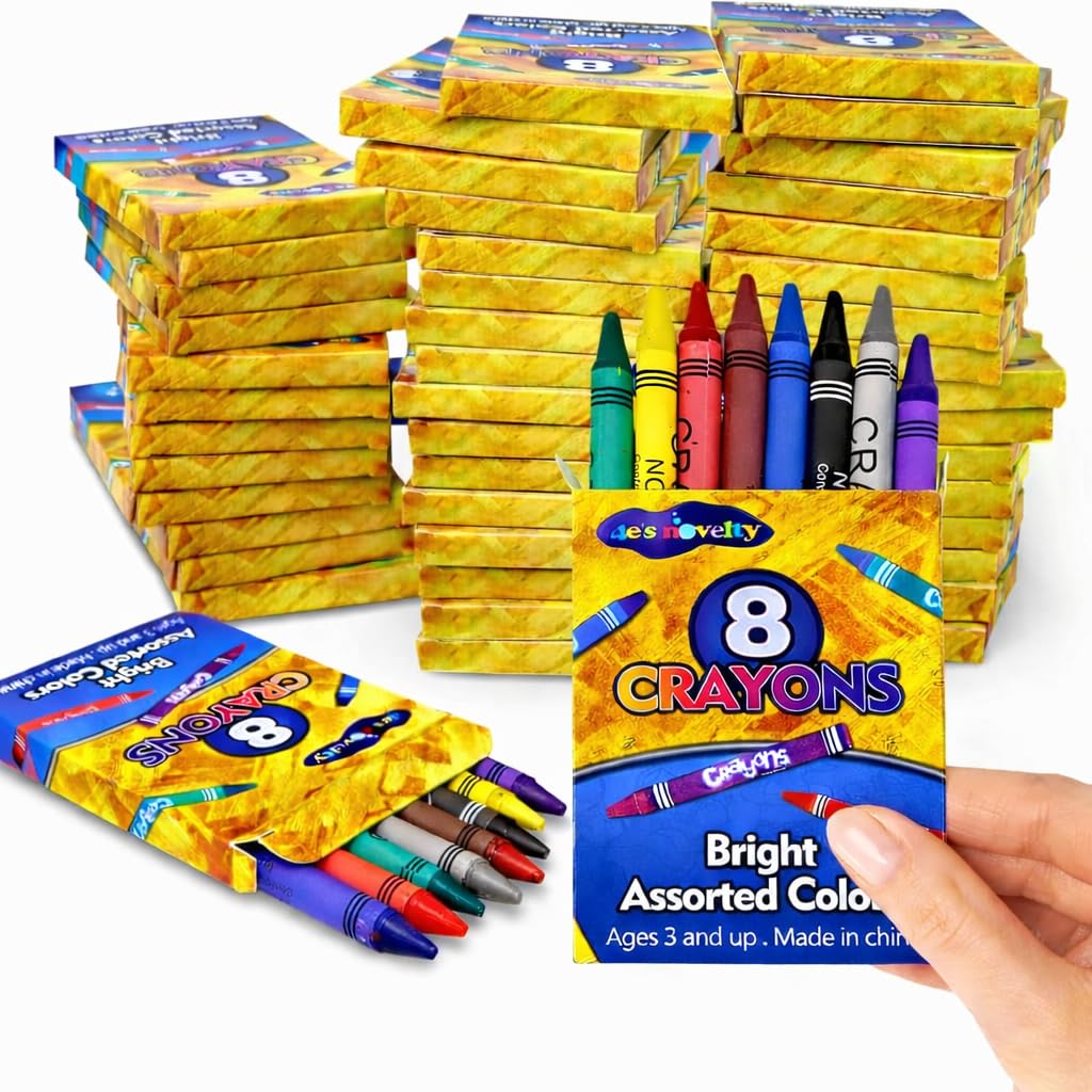 4E's Novelty 48-box crayons for classroom use and party favors.