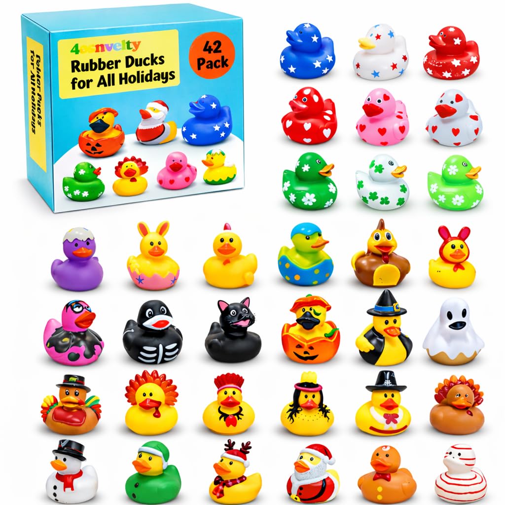 4E's Novelty 4th of July ducks with stars and stripes