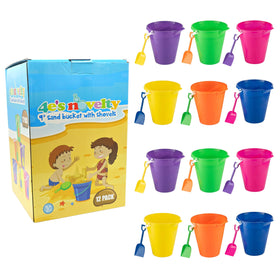 4E's Novelty green 9-inch sand bucket for park sandboxes.