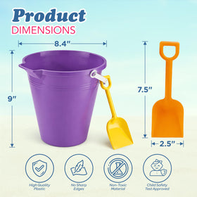 4E's Novelty yellow 9-inch sand bucket for sunny beach outings.