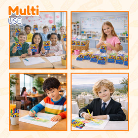 4E's Novelty back-to-school crayons for organized art time.