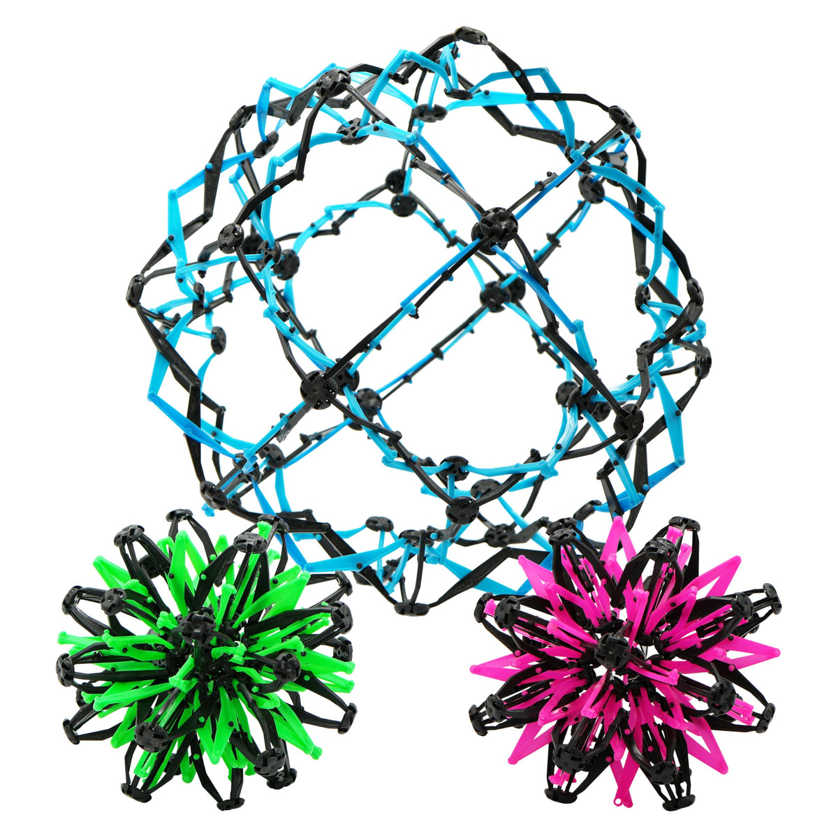 4E's Novelty neon blue breathing ball expands for calm breathing practice