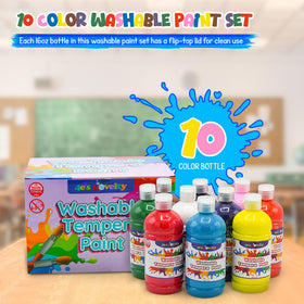 4E's Novelty bright tempera colors on paper for classroom crafts