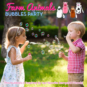 4E's Novelty Bubbles travel-friendly with attached wand for quick play.