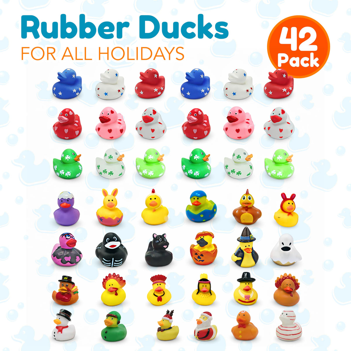 4E's Novelty bulk rubber ducks for toddlers and party favors