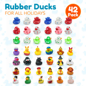 4E's Novelty bulk rubber ducks for toddlers and party favors