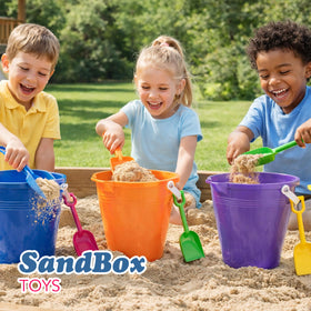 4E's Novelty bulk sand toy pack for classroom and party favors.