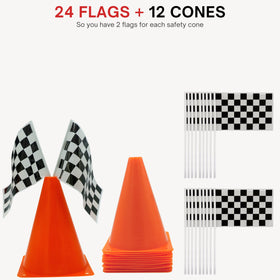 4E's Novelty checkered flag banners brighten event entrances