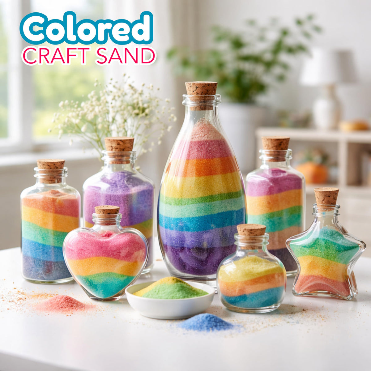 4E's Novelty bulk colored sand ideal for classrooms and events.